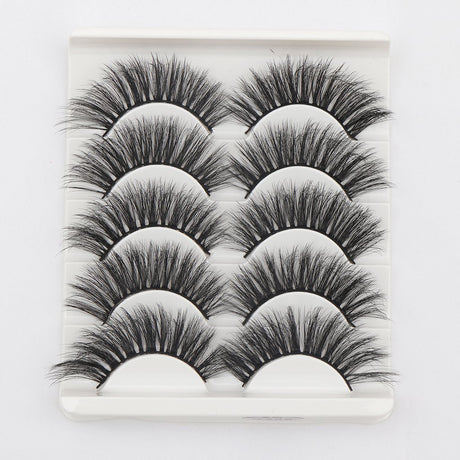 Lösögonfransar faux mink svarta 15 mm 5 par (10 st) utan lim