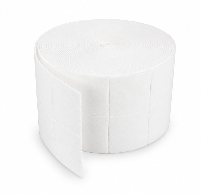 Luddfria nagelvårdspads på rulle 500 st 8-lager 4x5 cm
