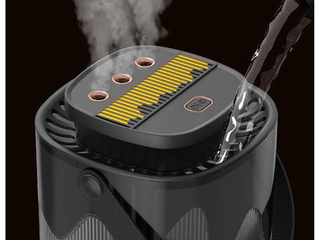 Luftfuktare 3000 ml aromadiffuser USB 3 lägen varmvitt ljus svart