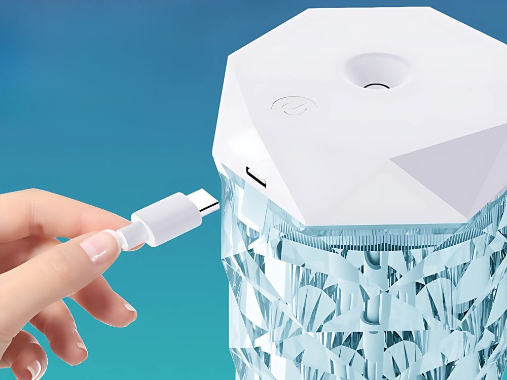 Luftfuktare aromadiffuser 1000 ml RGB vit USB-C
