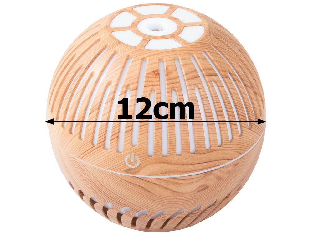 Luftfuktare/aromadiffuser ultraljud 300 ml RGB LED USB ljusbrun