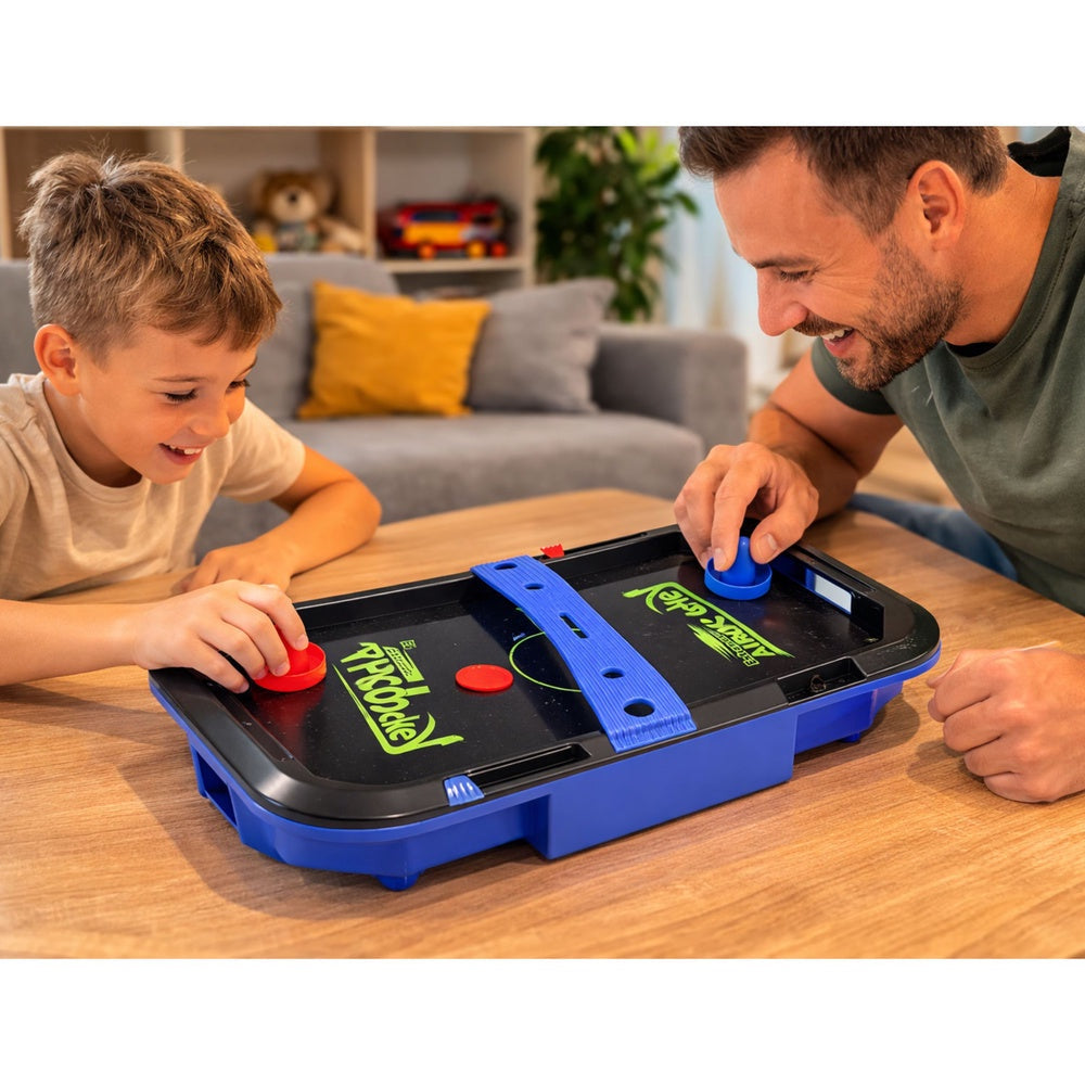 Luft hockeybord 43 cm med luftfläkt, 2 handtag och 2 puckar