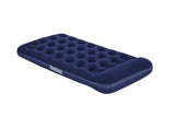 Luftmadrass 188x99x28 cm med fotpump och kudde, velour, 1 person