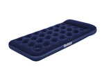 Luftmadrass 188x99x28 cm med fotpump och kudde, velour, 1 person