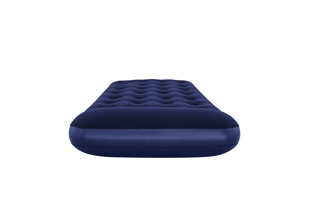 Luftmadrass 188x99x28 cm med fotpump och kudde, velour, 1 person