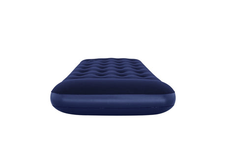 Luftmadrass 188x99x28 cm med fotpump och kudde, velour, 1 person