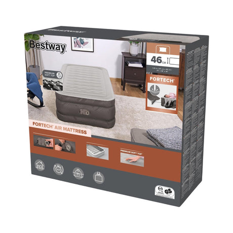 Luftmadrass 191x97x46 cm med inbyggd elpump, Fortech Wave Beam