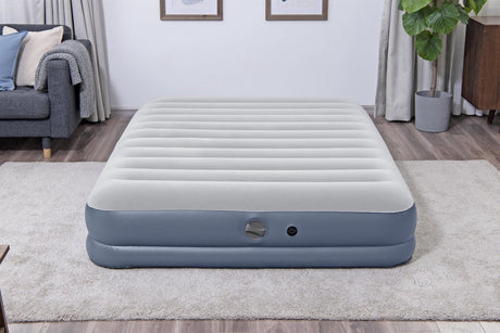 Luftmadrass Queen 203x152x36 cm med uppladdningsbar USB-pump