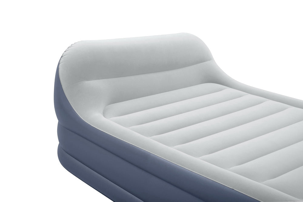 Luftmadrass dubbel 226x152 cm med huvudkudde & inbyggd AC-pump