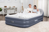 Luftmadrass dubbel 226x152 cm med huvudkudde & inbyggd AC-pump