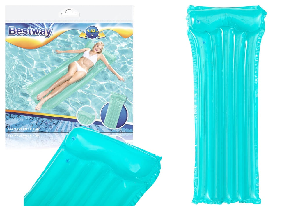 Luftmadrass för bad 183x76 cm med uppblåsbar kudde PVC max 90 kg
