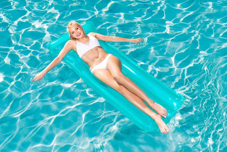 Luftmadrass för bad 183x76 cm med uppblåsbar kudde PVC max 90 kg