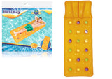 Luftmadrass för pool och strand 188x71 cm PVC gul max 90 kg