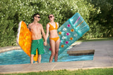 Luftmadrass för pool och strand 188x71 cm PVC gul max 90 kg