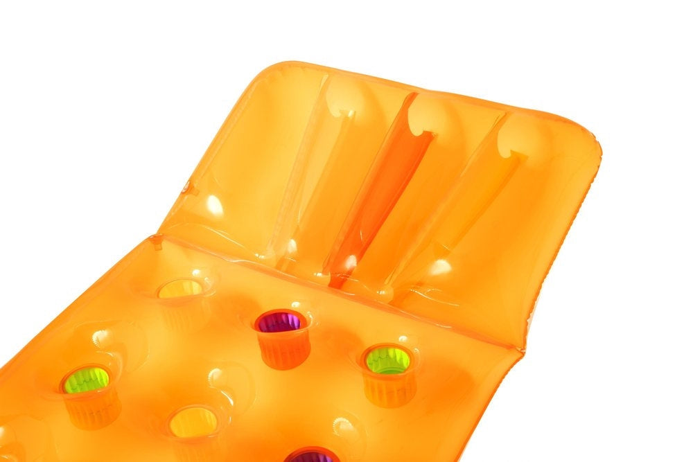 Luftmadrass för pool och strand 188x71 cm PVC gul max 90 kg