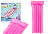 Luftmadrass för pool rosa 183x76 cm med uppblåsbar kudde PVC