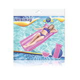 Luftmadrass för pool rosa 183x76 cm med uppblåsbar kudde PVC
