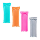 Luftmadrass för pool rosa 183x76 cm med uppblåsbar kudde PVC