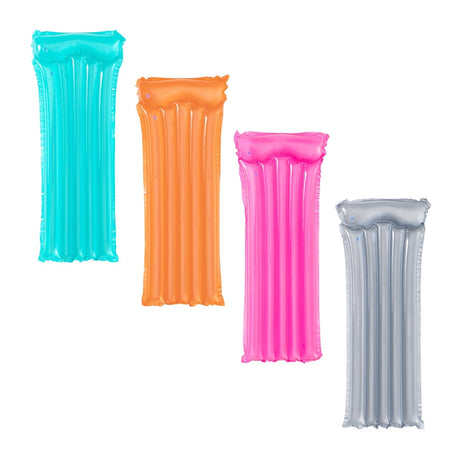 Luftmadrass för pool rosa 183x76 cm med uppblåsbar kudde PVC