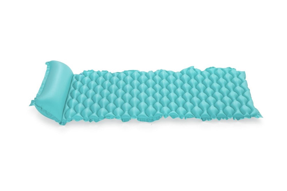 Luftmadrass för pool/vatten med uppblåsbar kudde 213x86 cm PVC