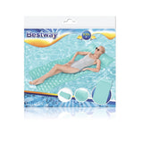 Luftmadrass för pool/vatten med uppblåsbar kudde 213x86 cm PVC