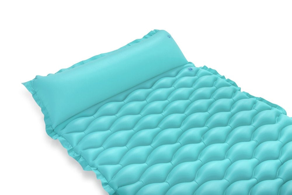 Luftmadrass för pool/vatten med uppblåsbar kudde 213x86 cm PVC