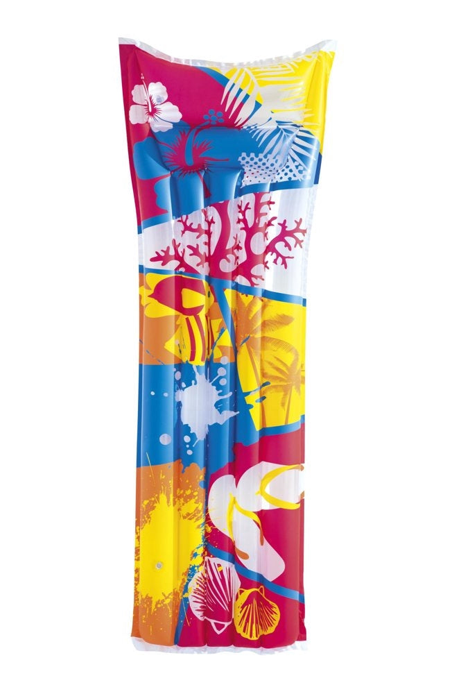 Luftmadrass för vatten 183x69 cm PVC med uppblåsbar kudde 90 kg
