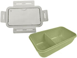 Lunchbox 1 L med 2 fack och bestick grön 21x12,5x7,5 cm