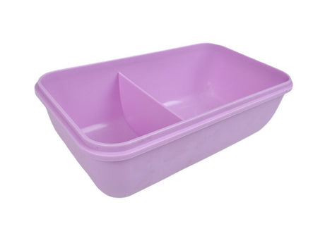 Lunchbox 1 L med 2 fack och bestickset lila 21x12,5x7,5 cm