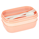 Lunchlåda 1900 ml med 3 nivåer, 8 fack och bestick BPA-fri orange