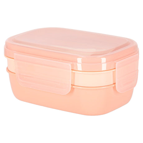 Lunchlåda 1900 ml med 3 nivåer, 8 fack och bestick BPA-fri orange