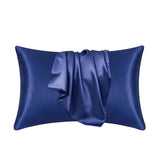 Lyxigt Satinörngott - Set med 2 Kuddfodral, 50 x 66 cm - Mörkblå
