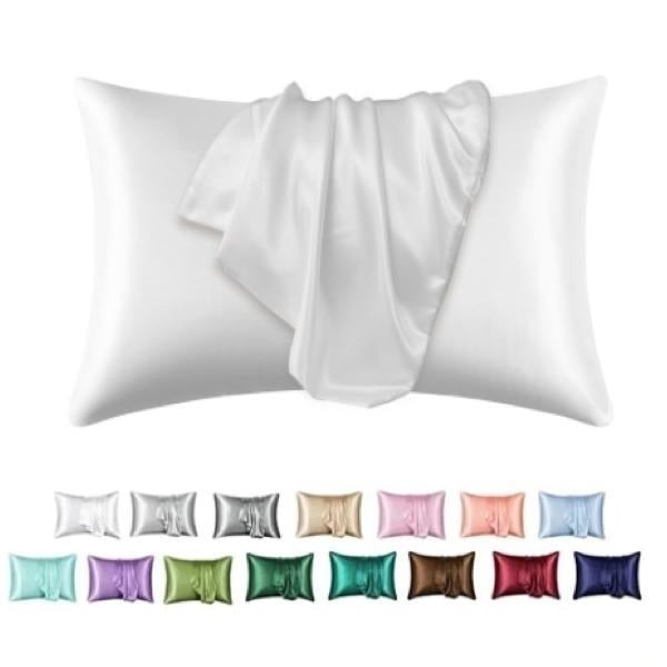 Lyxigt Satinörngott - Set med 2 Kuddfodral, 50 x 66 cm - Sand