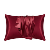Lyxigt Satinörngott - Set med 2 Kuddfodral, 50 x 66 cm - Vinröd