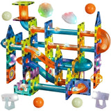 Magnetiska byggblock 3D kulbana 110 delar med LED, 3+ år