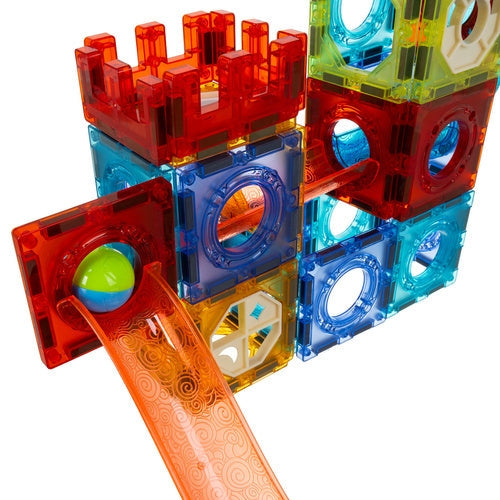 Magnetiska byggblock 3D kulbana 110 delar med LED, 3+ år