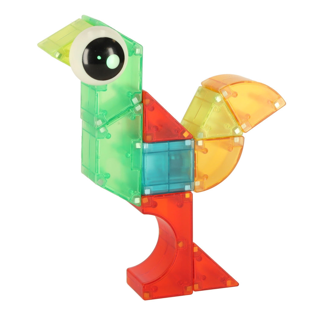 Magnetiska byggblock Magnetic Tiles 32 delar med LED-ljus, 3+ år