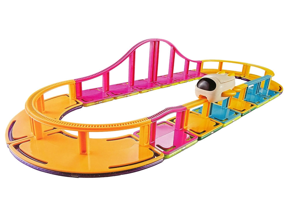 Magnetiska byggblock Sky Track 29 delar med idébok, 3+ år