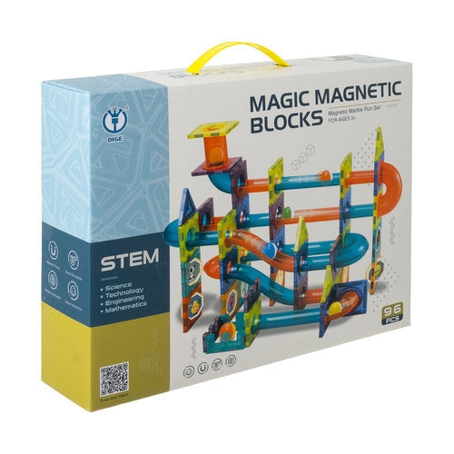 Magnetiska byggblock bollbana 96 delar ABS flerfärgad 3+ år