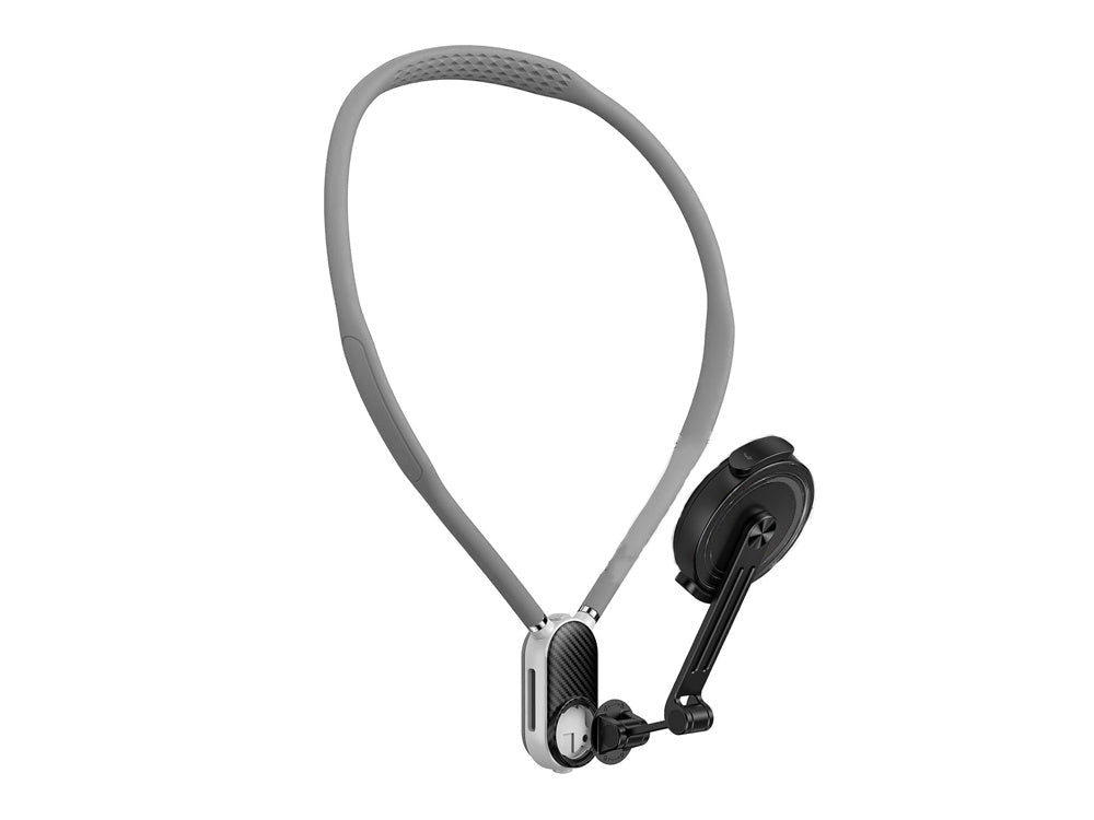Magnetisk mobilhållare för halsen/nacken silikon svart 66 cm med rem