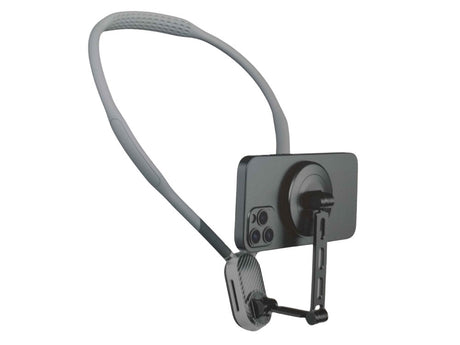 Magnetisk mobilhållare för halsen/nacken silikon svart 66 cm med rem