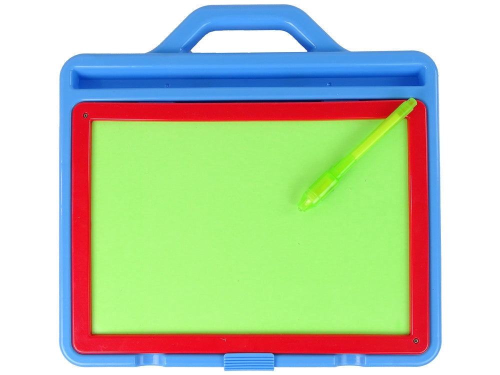 Magnetisk ritplatta med LED-ljus 2-i-1 inkl bokstäver/siffror 33 cm