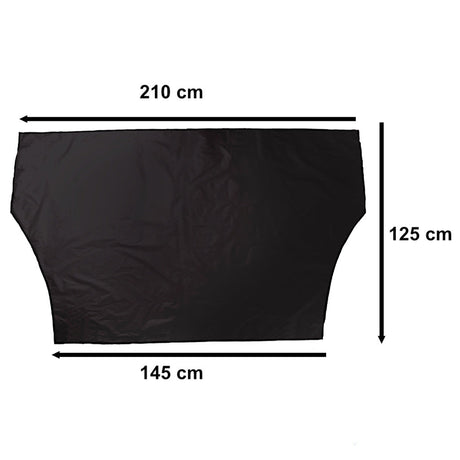 Magnetisk sol- och frostskyddsgardin bilruta 210x125 cm polyester
