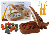 Magnetiskt fiskespel krokodil med rörliga figurer och melodi 3+ år