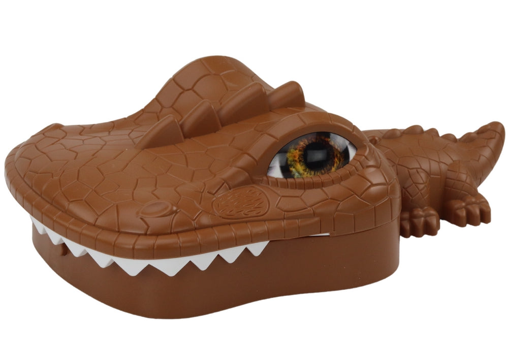Magnetiskt fiskespel krokodil med rörliga figurer och melodi 3+ år