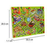 Magnetiskt labyrintspel resespel barn 3+ stadsmotiv 2 pennor