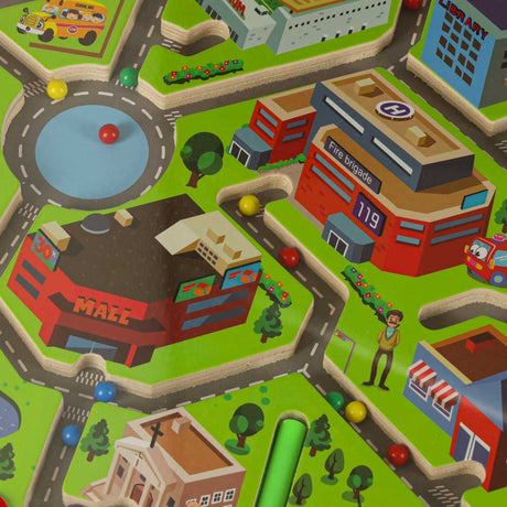 Magnetiskt labyrintspel resespel barn 3+ stadsmotiv 2 pennor