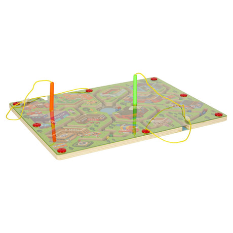 Magnetiskt labyrintspel resespel barn 3+ stadsmotiv 2 pennor