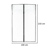 Magnetiskt myggnät för dörr 100x210 cm svart själstängande