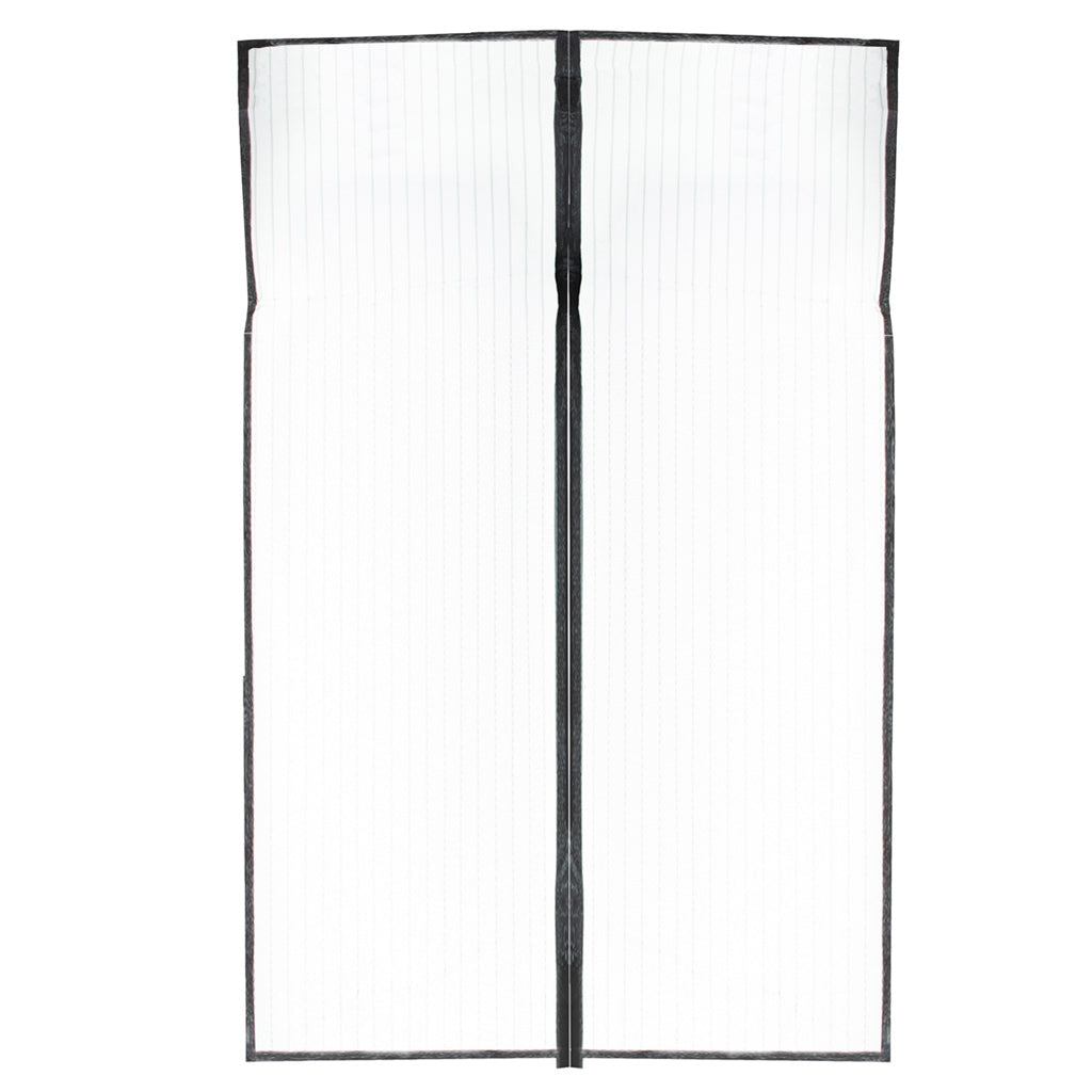 Magnetiskt myggnät för dörr 100x210 cm svart själstängande